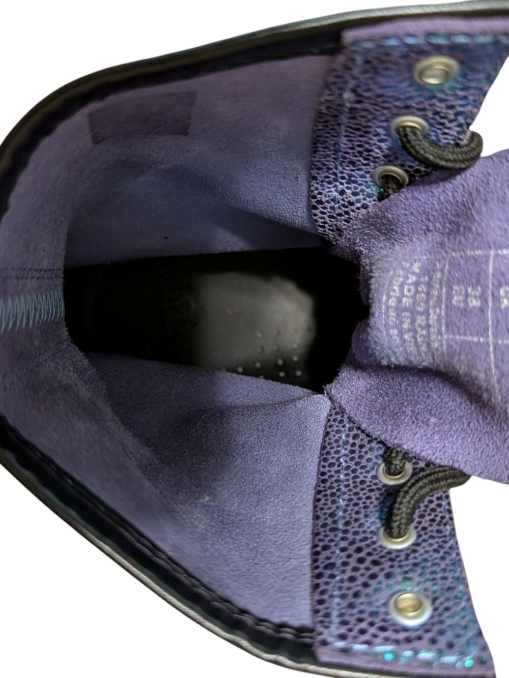 Dr. Martens Iridescent Purple-Black Lace-Up Boots - Women's - Picture 7 of 11
